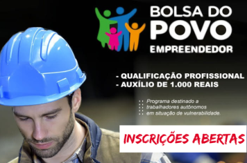 Bolsa do Povo Empreendedor: inscrições abertas 