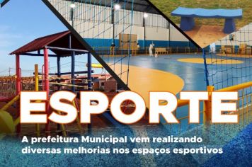 A Prefeitura Municipal por meio da Secretaria de Esportes vem realizando diversas melhorias nos espaços esportivos da nossa cidade. 