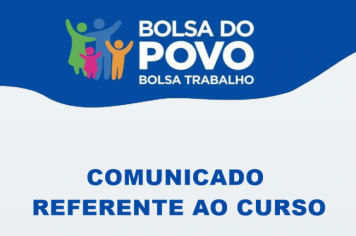 Comunicado Referente ao Curso 