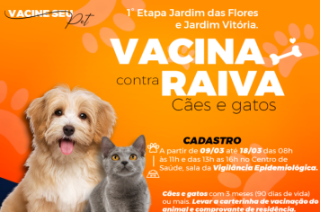 Ação de vacinação contra a raiva