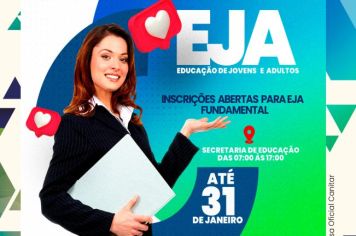 Incriçoes Abertas para EJA fundamental