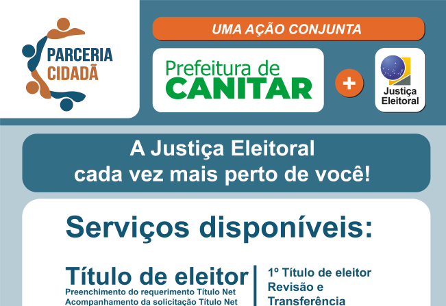 AGORA EM CANITAR TEM PARCERIA CIDADÃ.