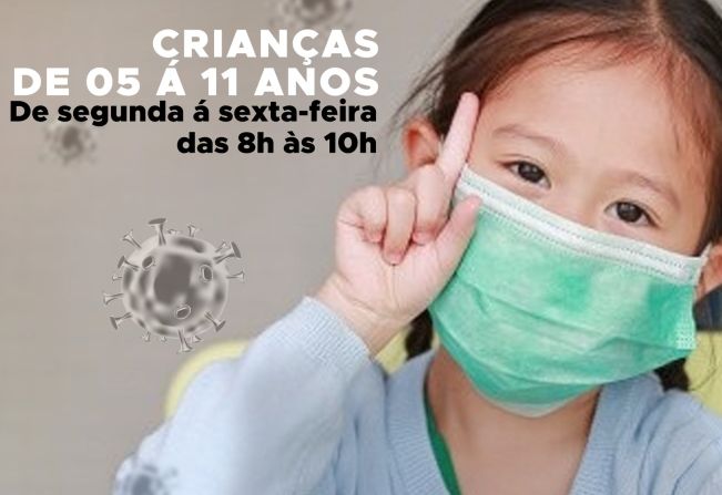 Cadastro crianças de 05 a 11 anos. 