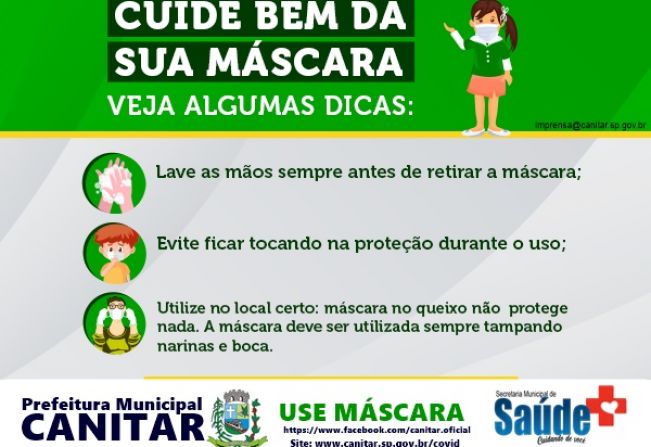 Cuide bem da sua Máscara